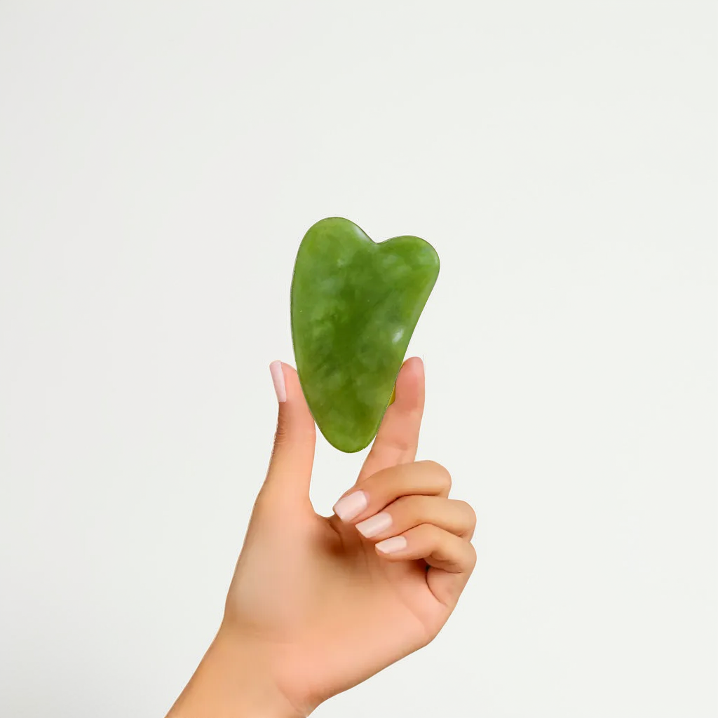 Jade Gua Sha & Roller Set